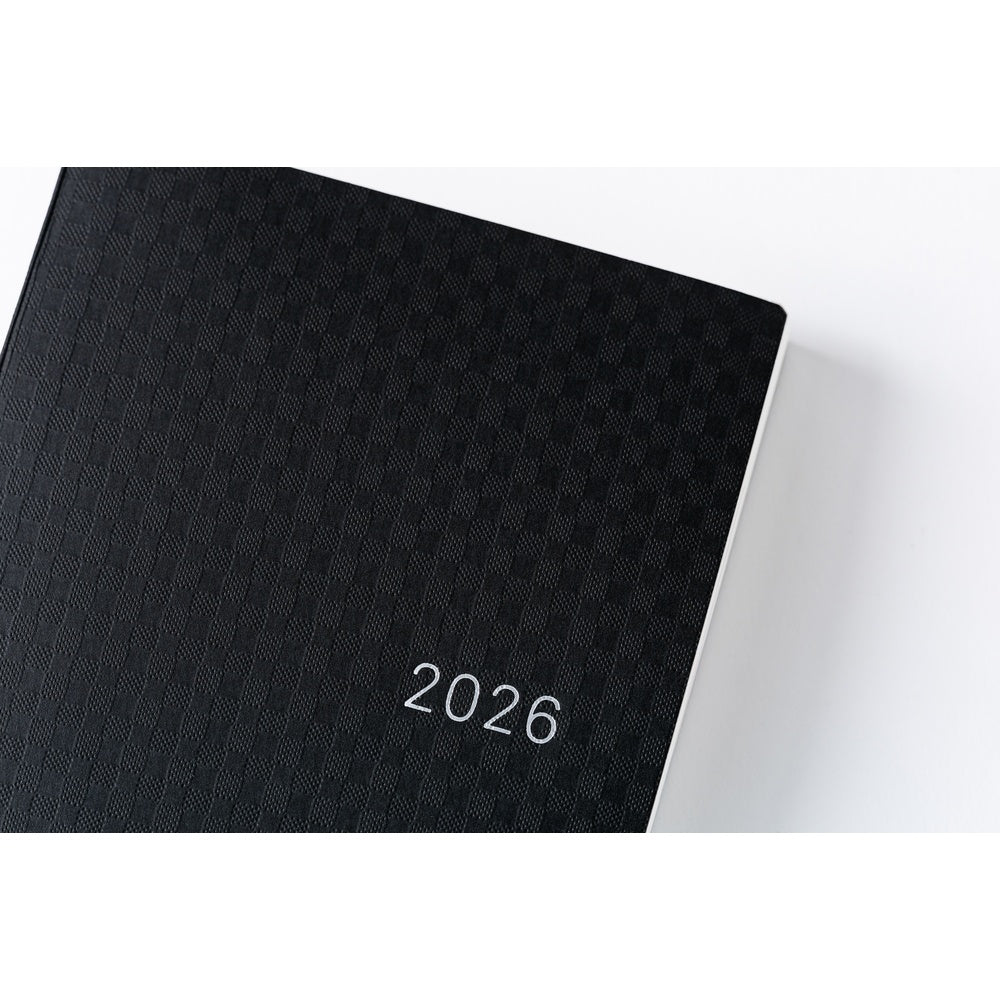 2026 Hobonichi Techo A6 Paper Series Black Gingham Planner