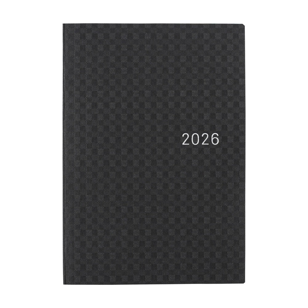 2026 Hobonichi Techo A6 Paper Series Black Gingham Planner