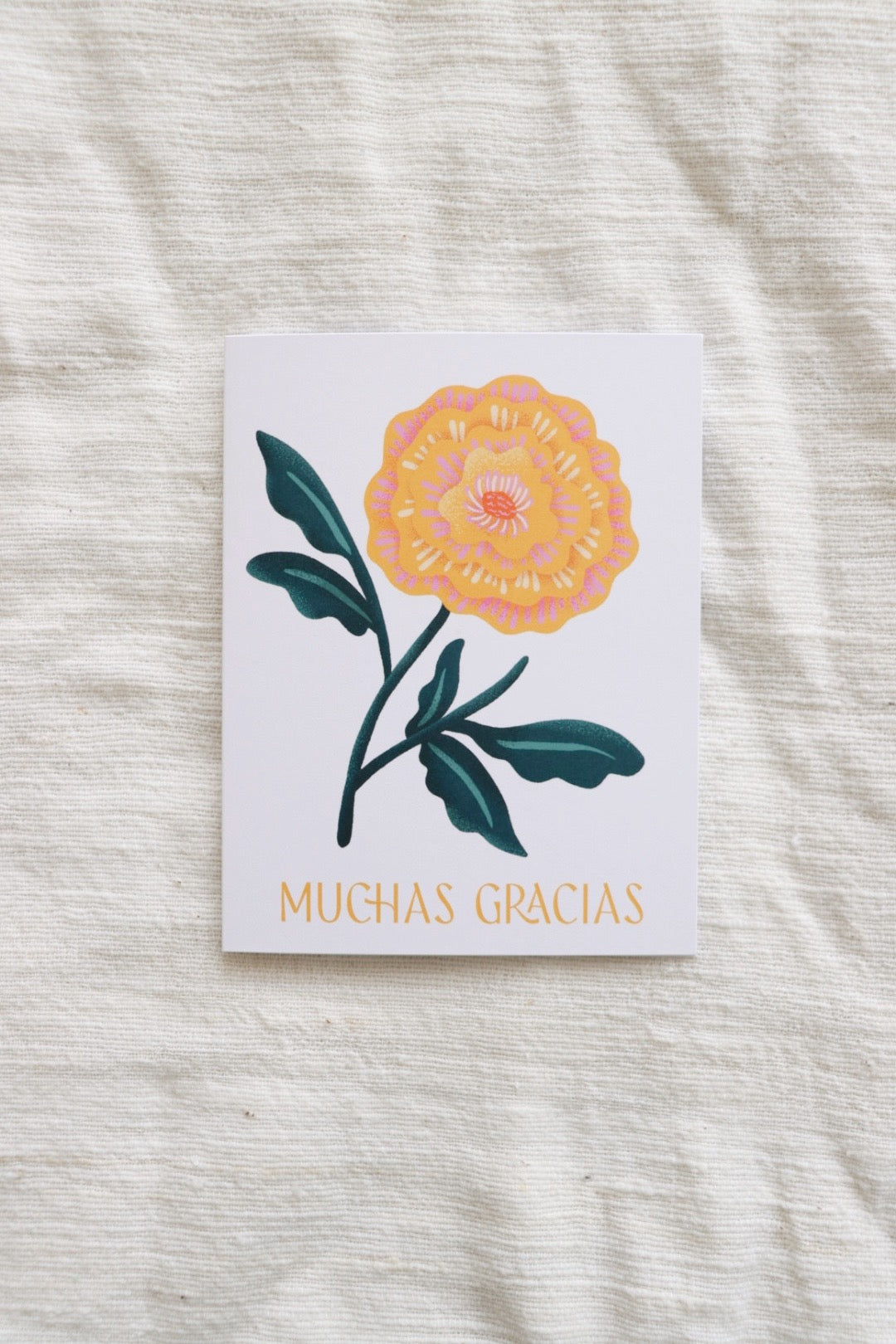 Muchas Gracias Marigold Card