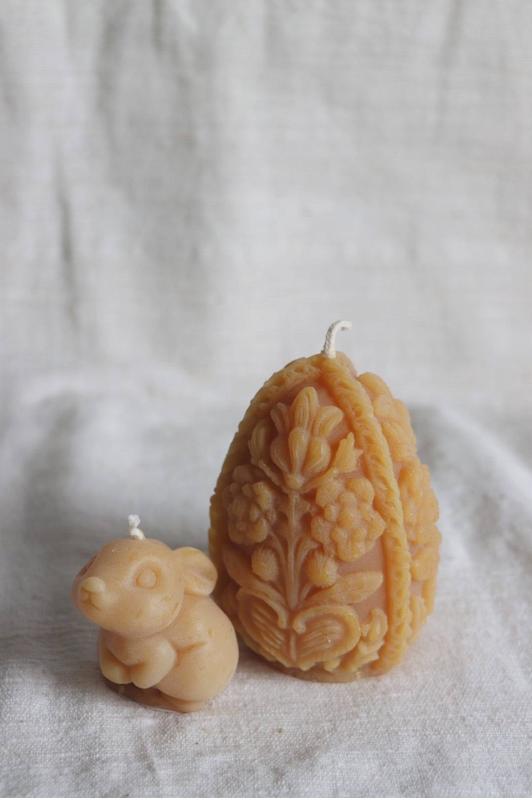Beeswax Carved Egg Candle