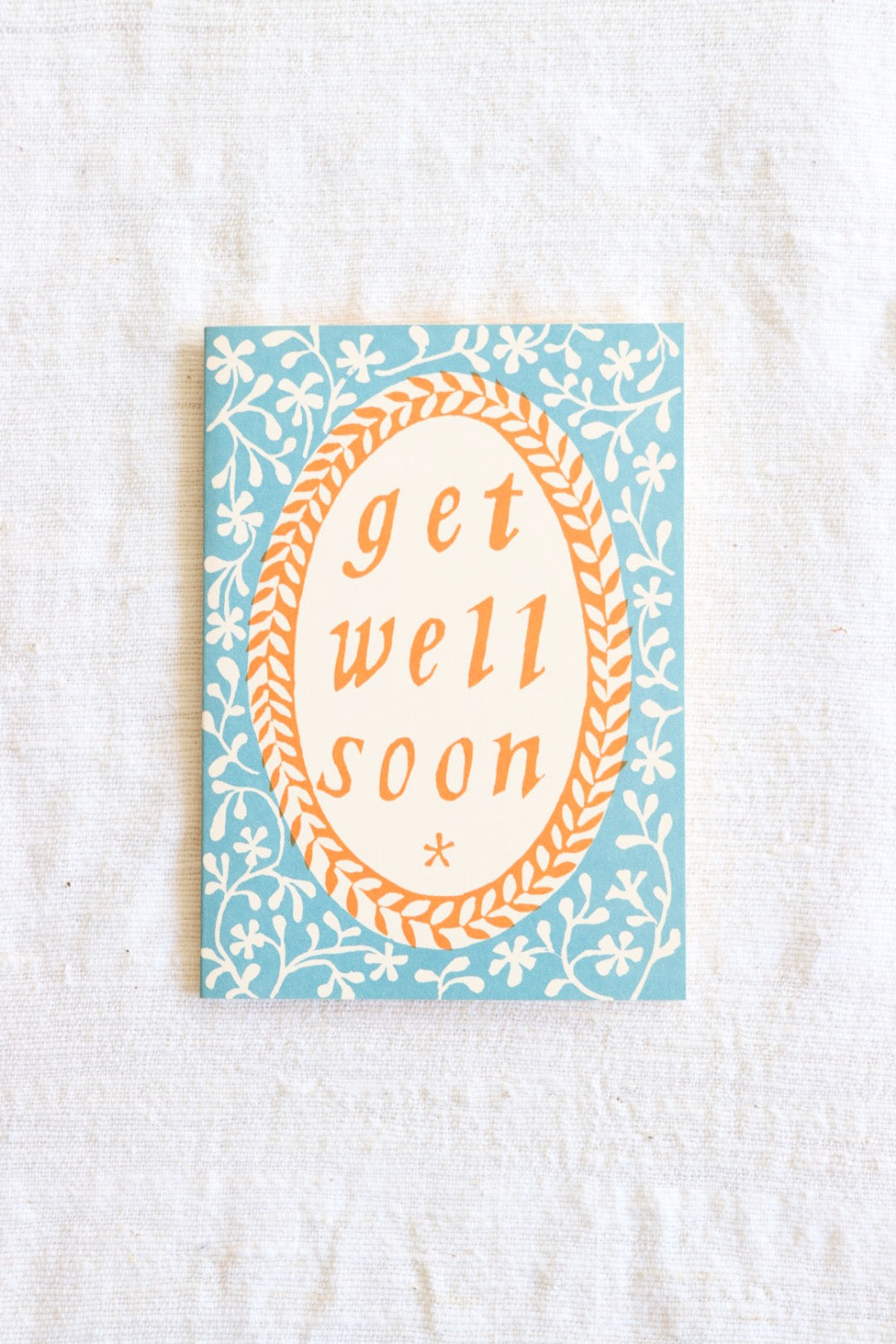 Get Well Soon: Turquoise + Orange Card