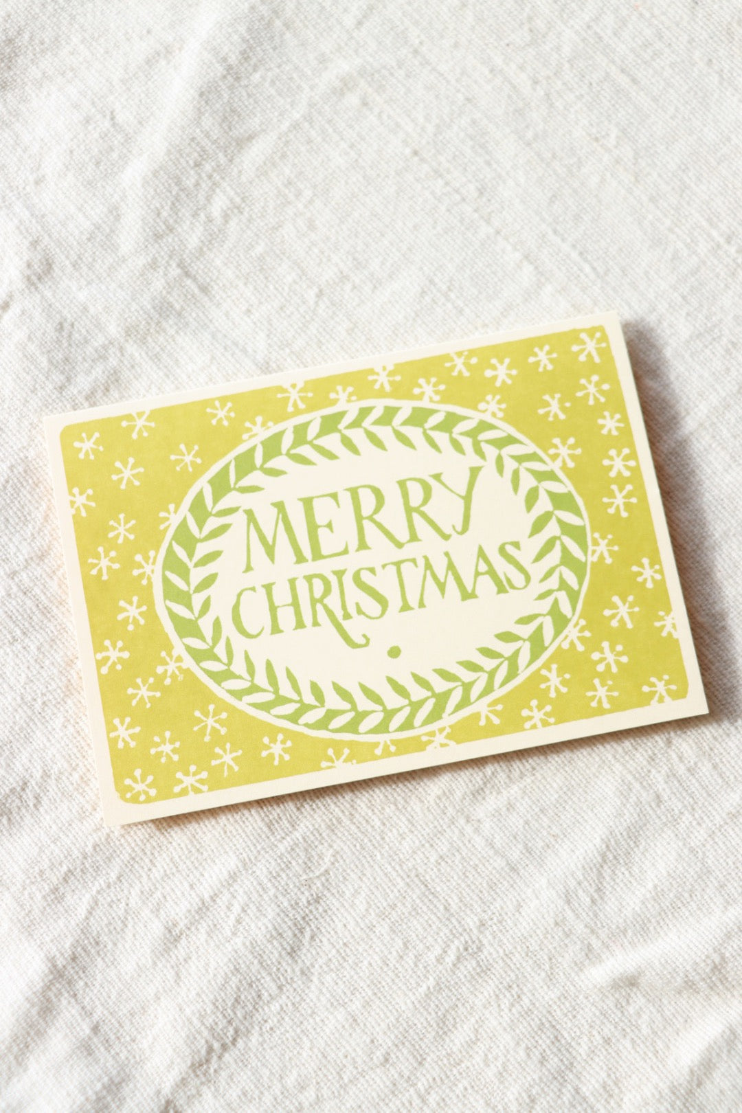Grass Green Merry Christmas Card