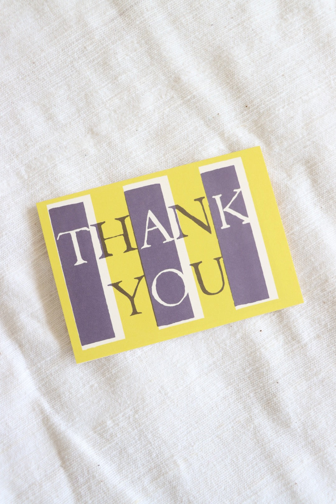 Thank You Card Acid Yellow & Navy