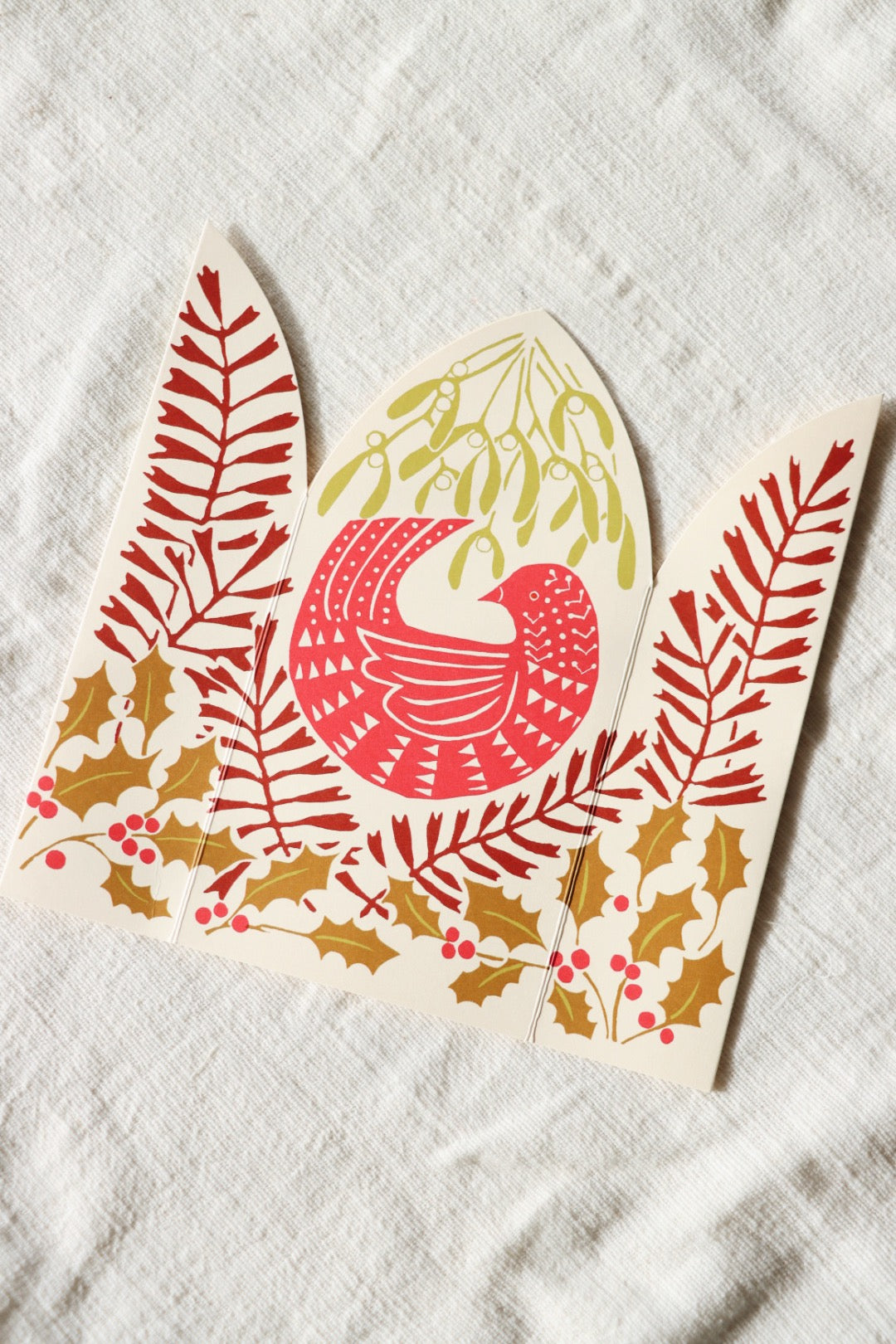 Winter Bird Triptych Card