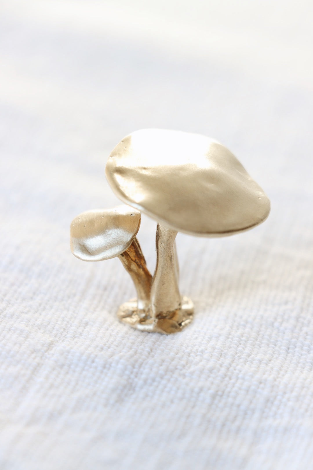 Bronze Double Mushroom Figurine