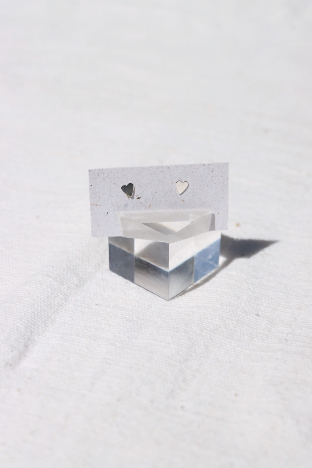 Silver Heart Mini Studs
