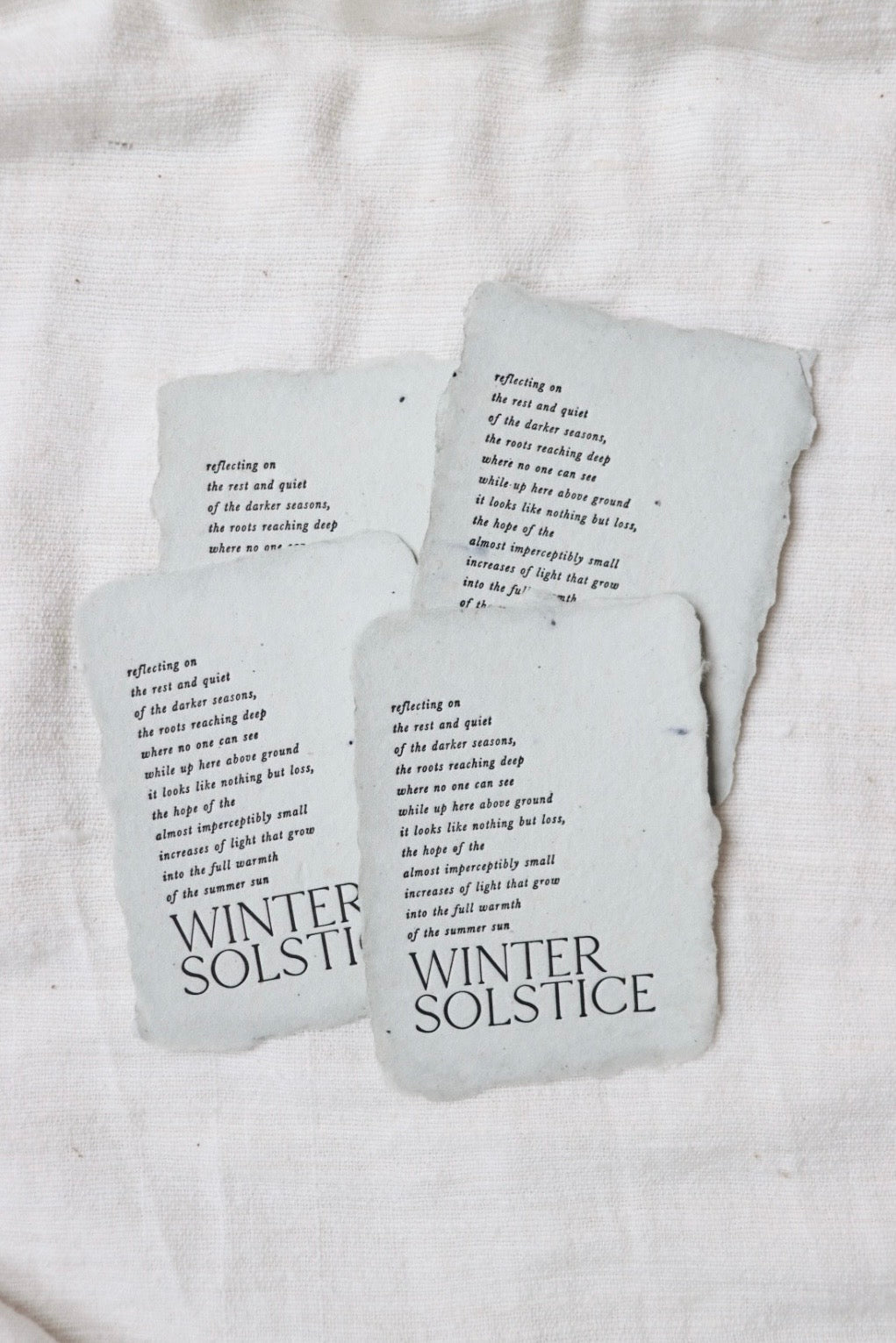 Petite Winter Solstice Cards, Set of Four