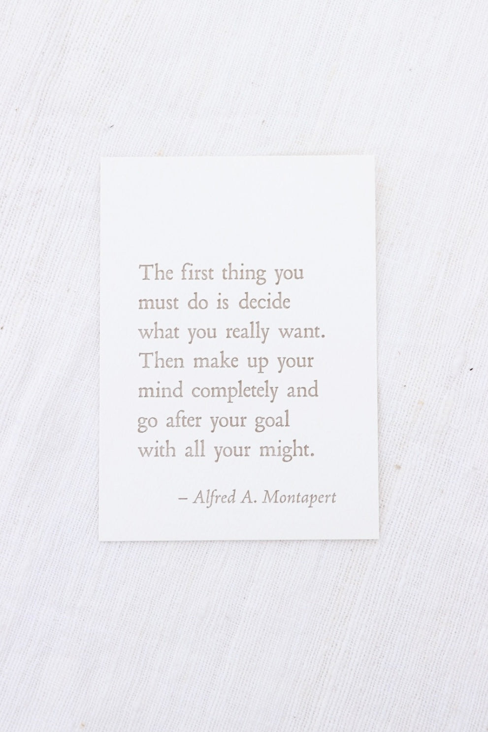 Alfred A Montapert Goal Card