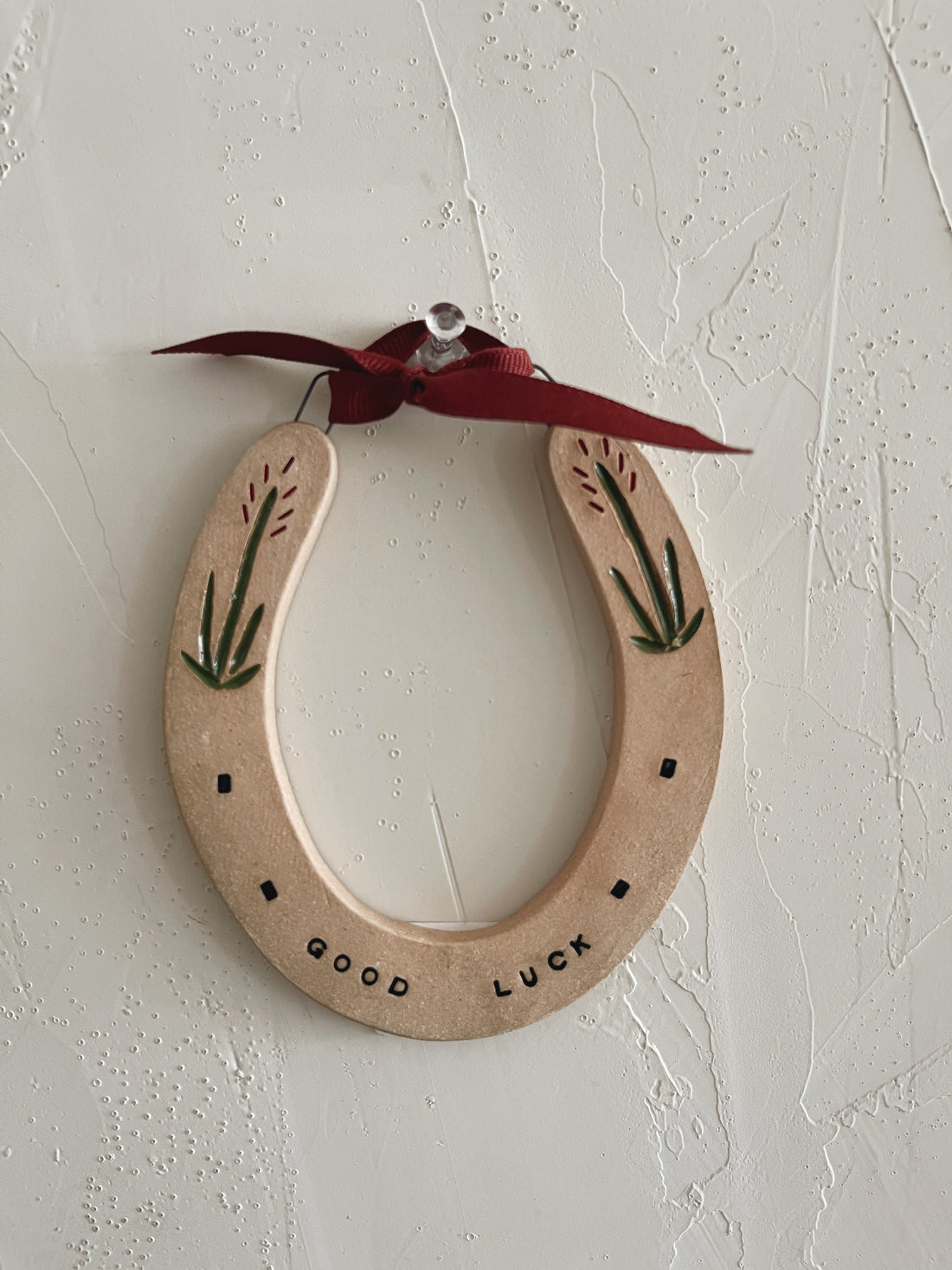 Ceramic Good Luck Horsehoe