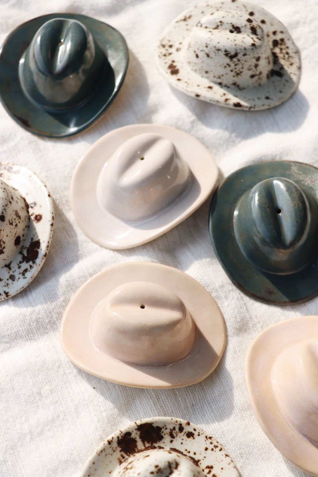 Ceramic Cowboy Hat Incense Burner