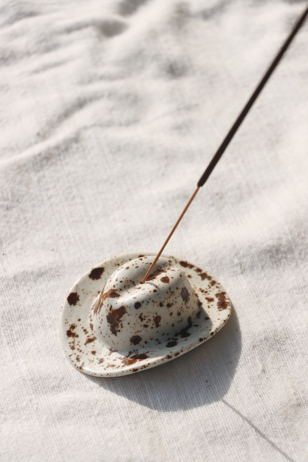 Ceramic Cowboy Hat Incense Burner