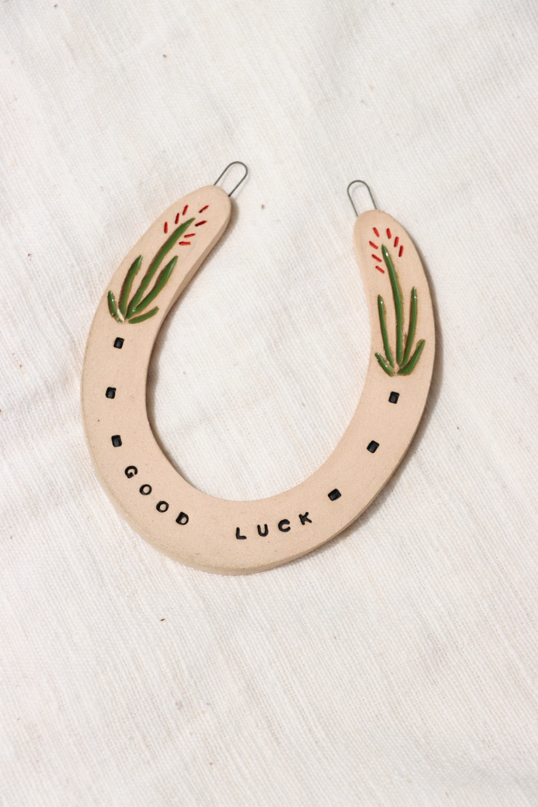 Ceramic Good Luck Horsehoe