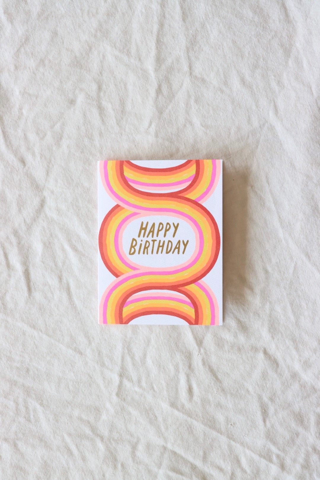 Happy Birthday Neon Arches Card