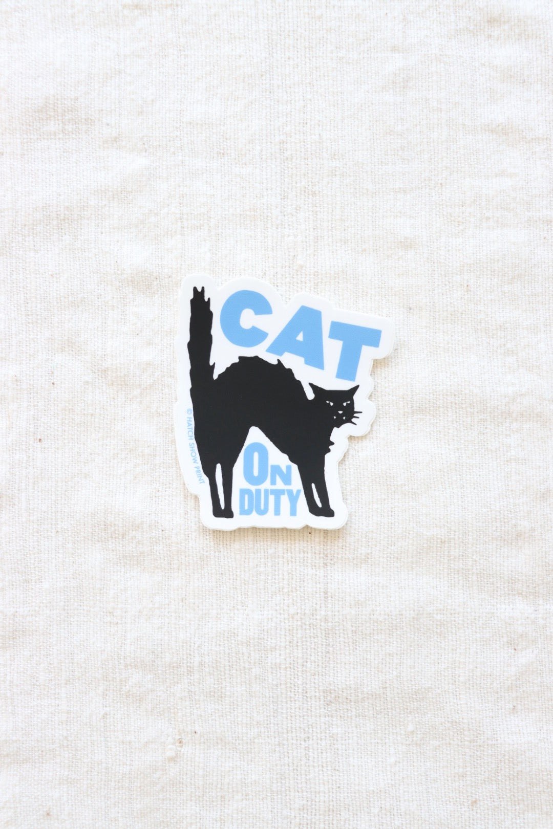 Cat On Duty Sticker