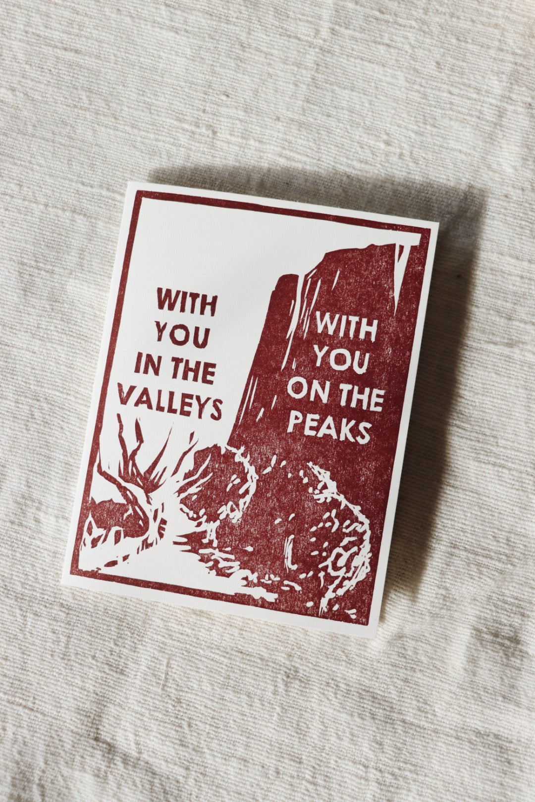 Peaks & Valleys Sympathy Card