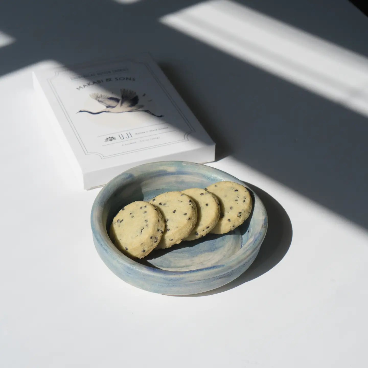 Matcha Black Sesame Shortbread Cookies