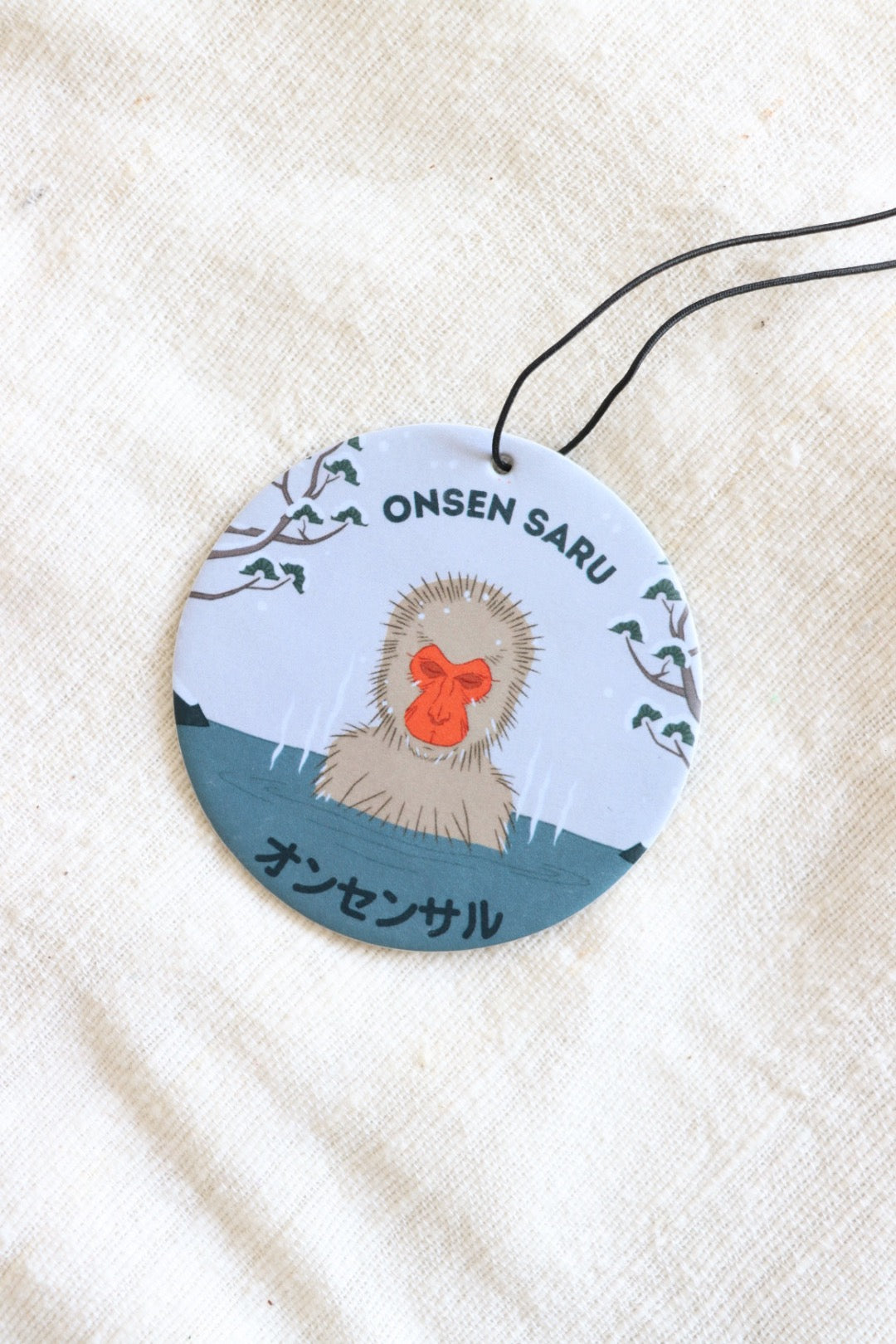 Onsen Saru Hot Spring Air Freshener Card