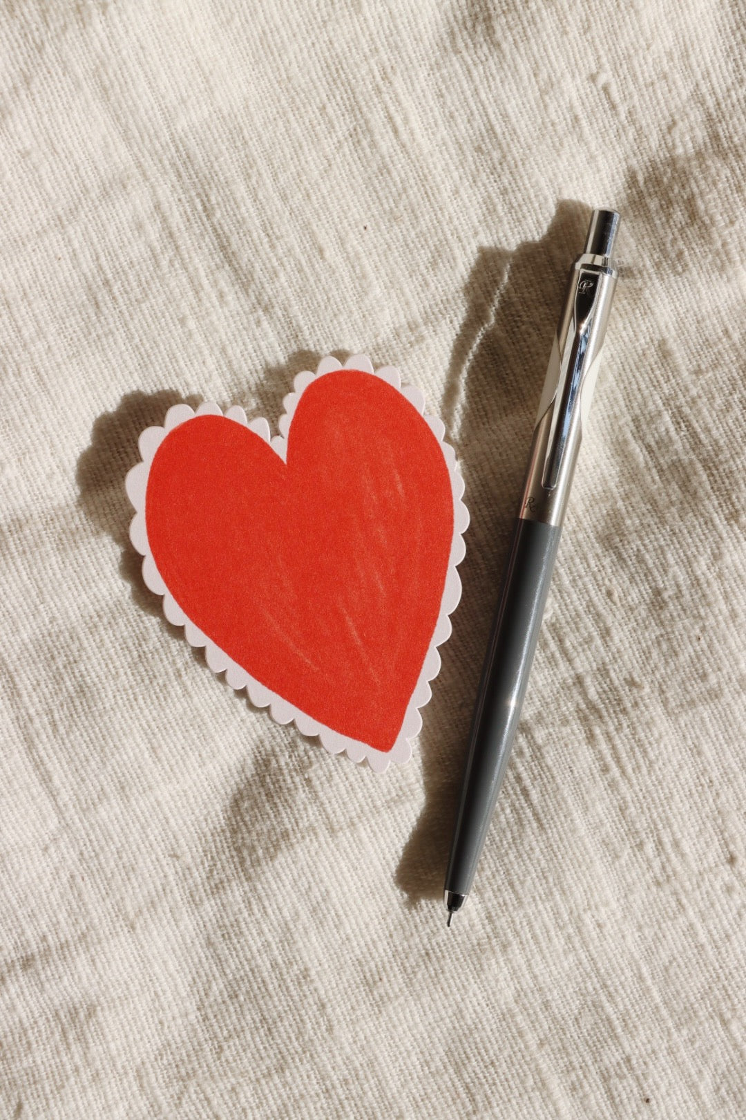 Heart Doily Mini Flat Note Card