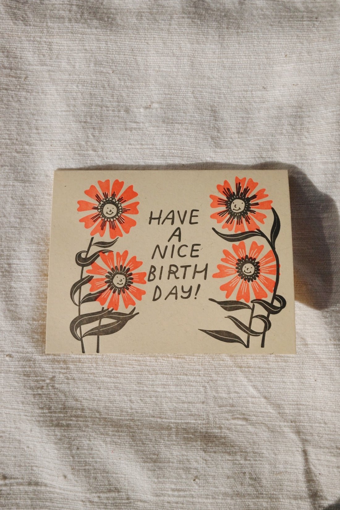 Card with floral design and &