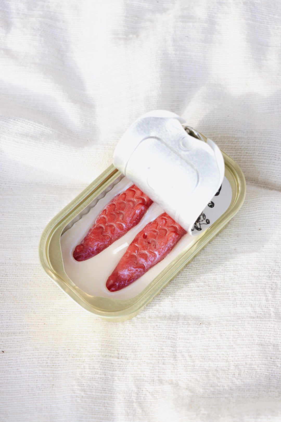 "Tinned Fish Candle": Smoked Rose Water