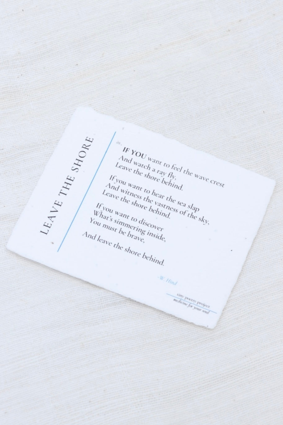Leave The Shore Behind: Plantable Wildflower Card