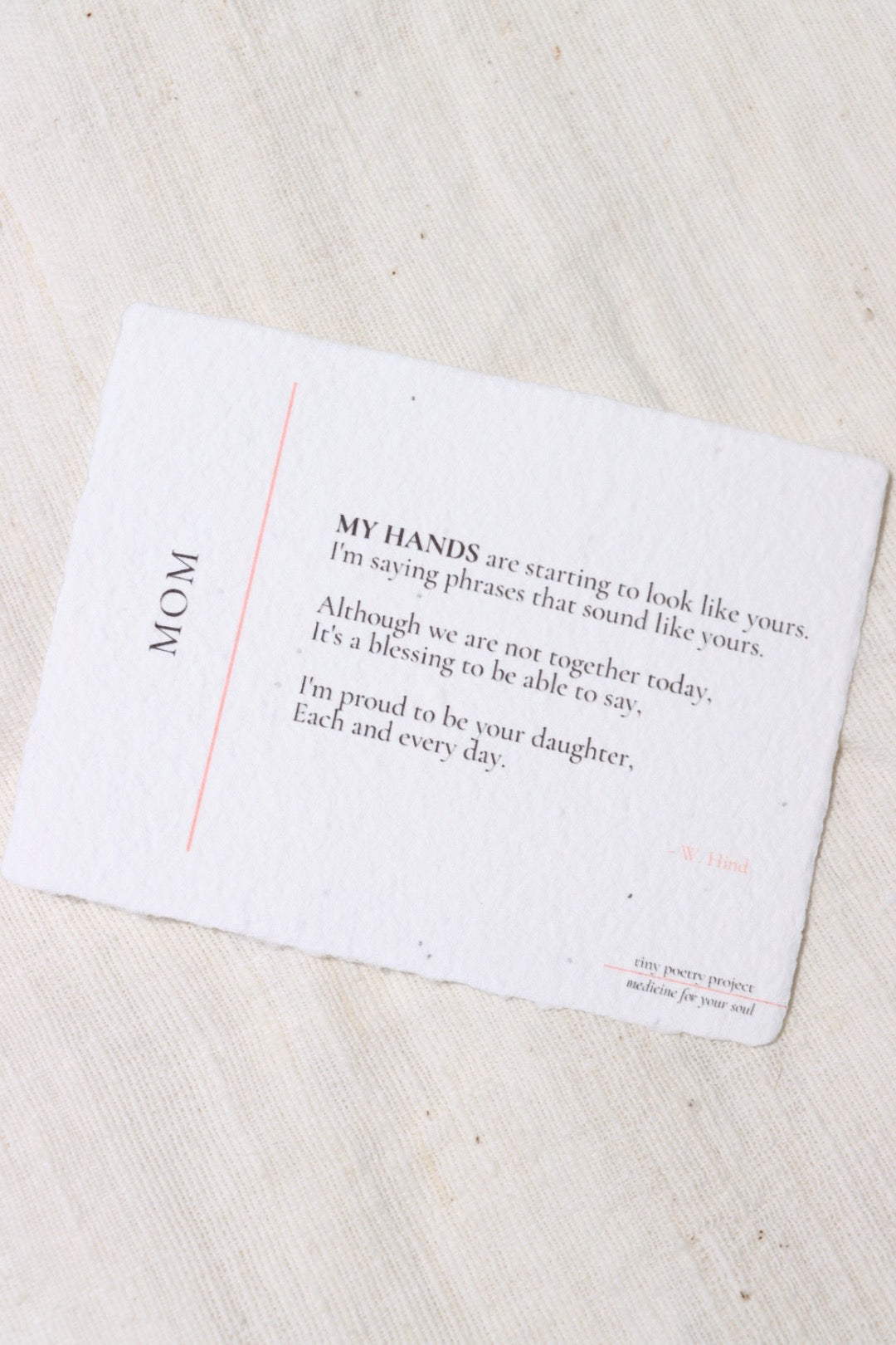 Mom: Plantable Wildflower Card