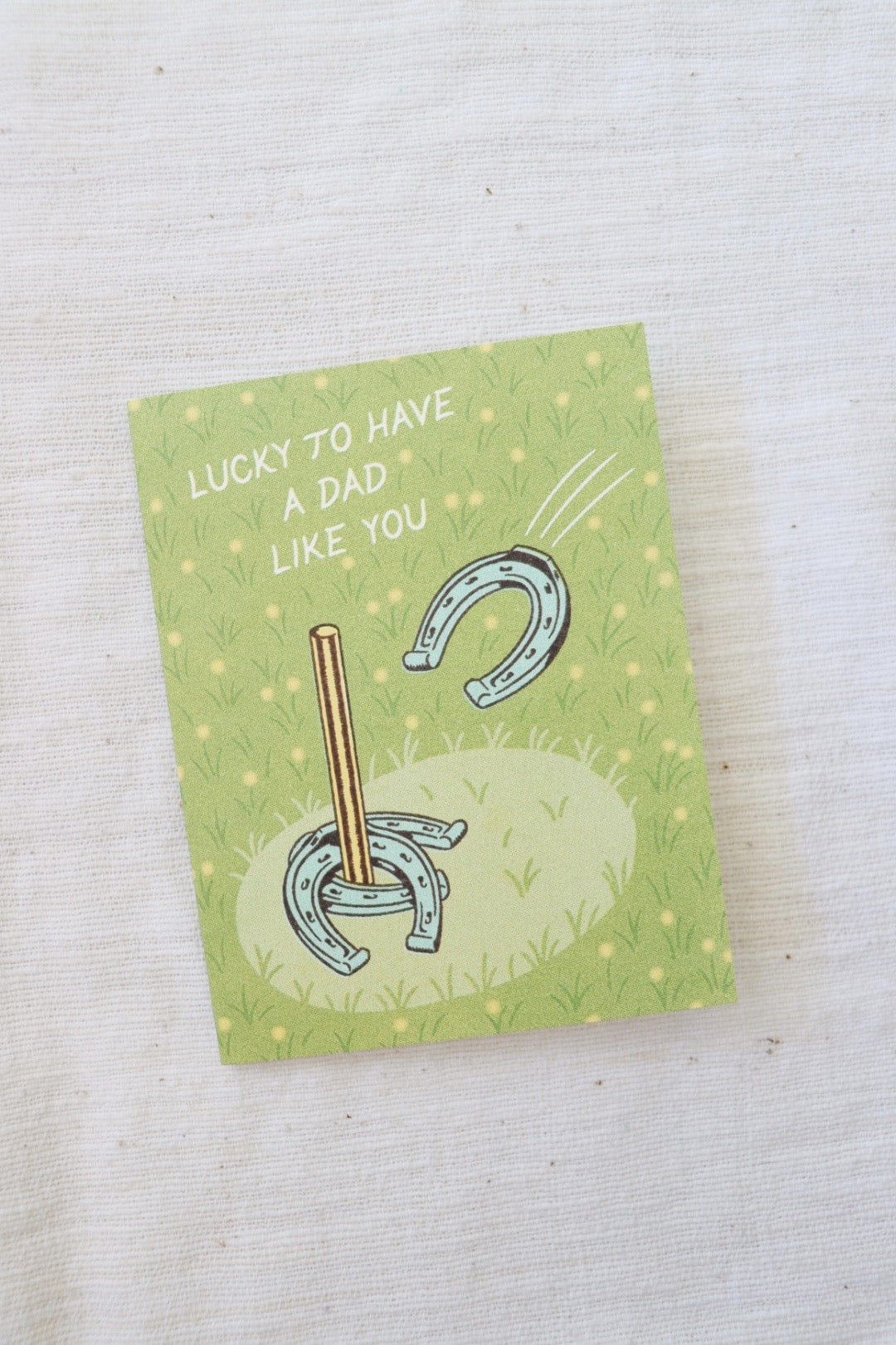 Lucky Dad Horseshoe Card