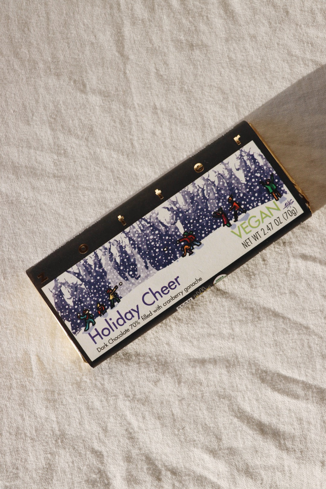 Holiday Cheer Hand-Scooped Chocolate Bar