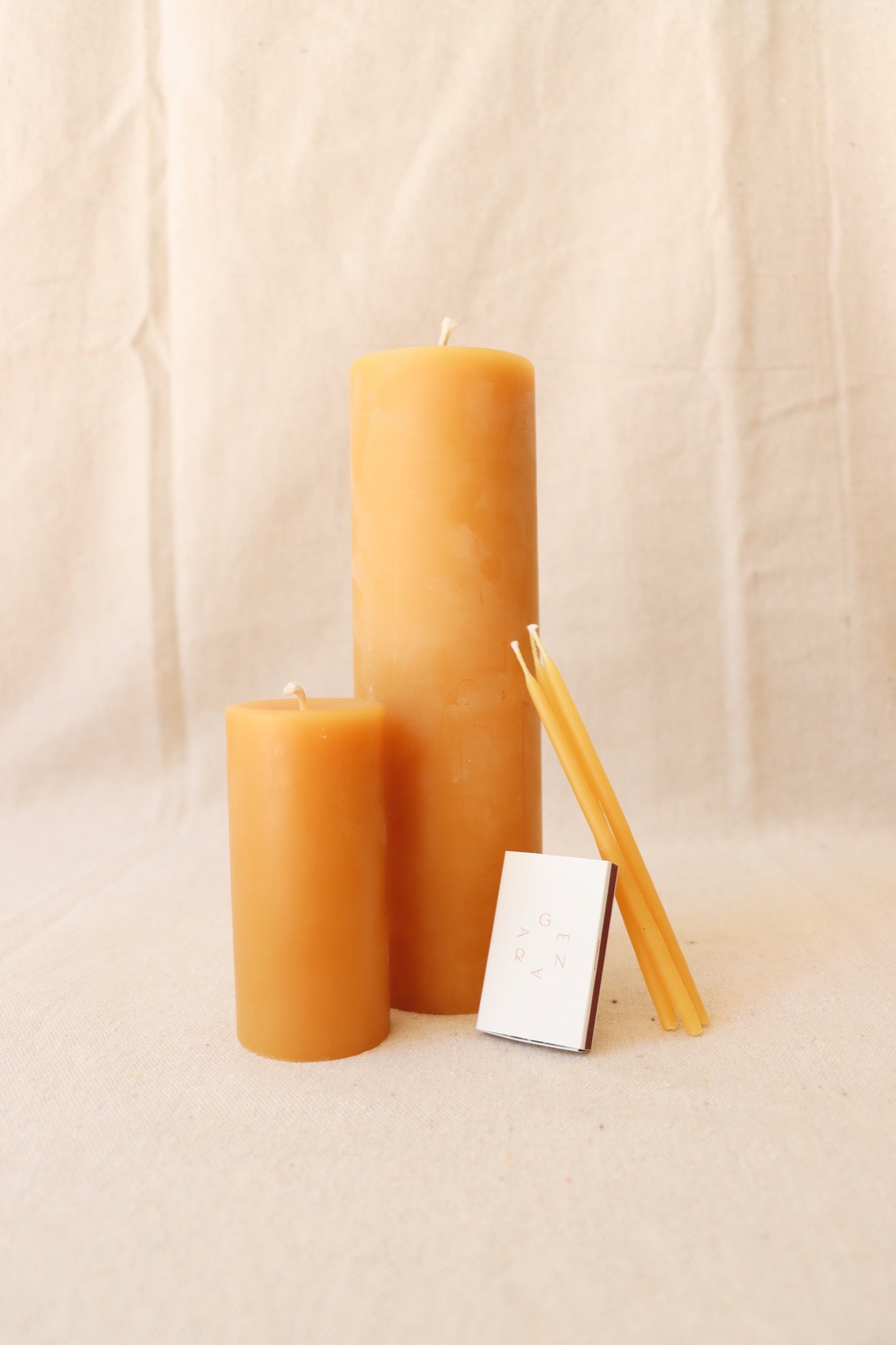 Beeswax Pillar Candle, 8.5" x 2.5"