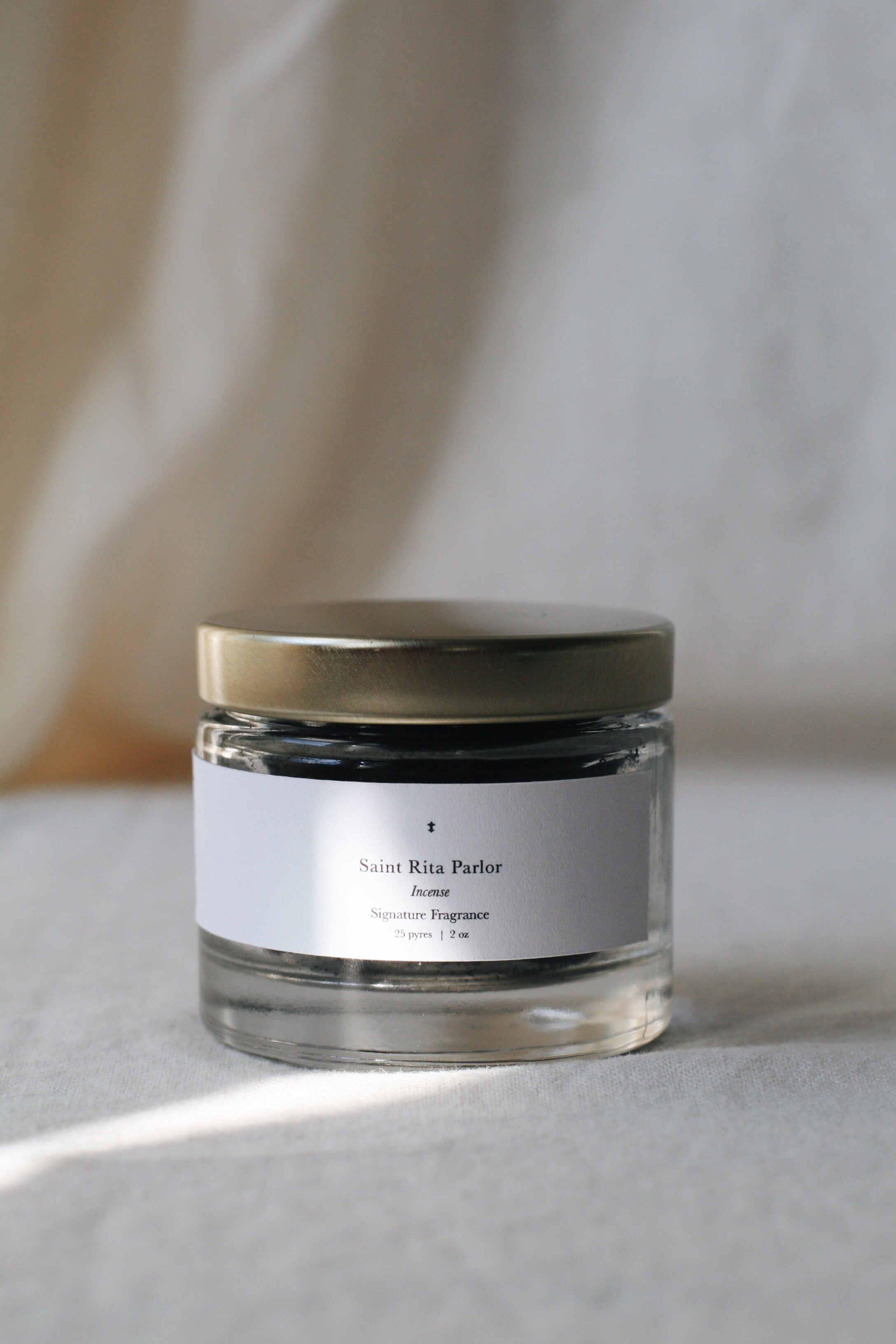 Saint Rita Parlor signature incense pyres at Genara