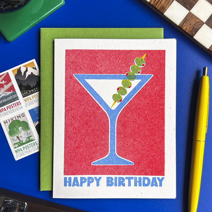 Happy Birthday Martini Card