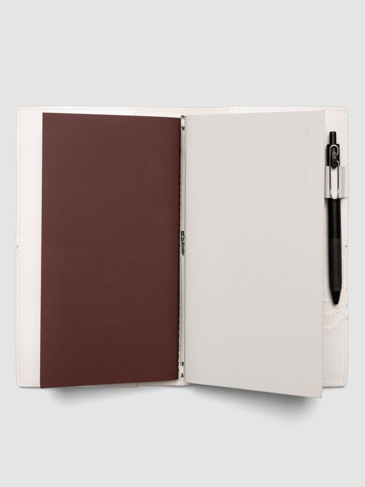 Leather Travel Notebook Cover: Bordeaux