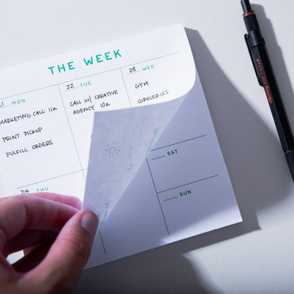 Small Weekly Desk Planner Notepad