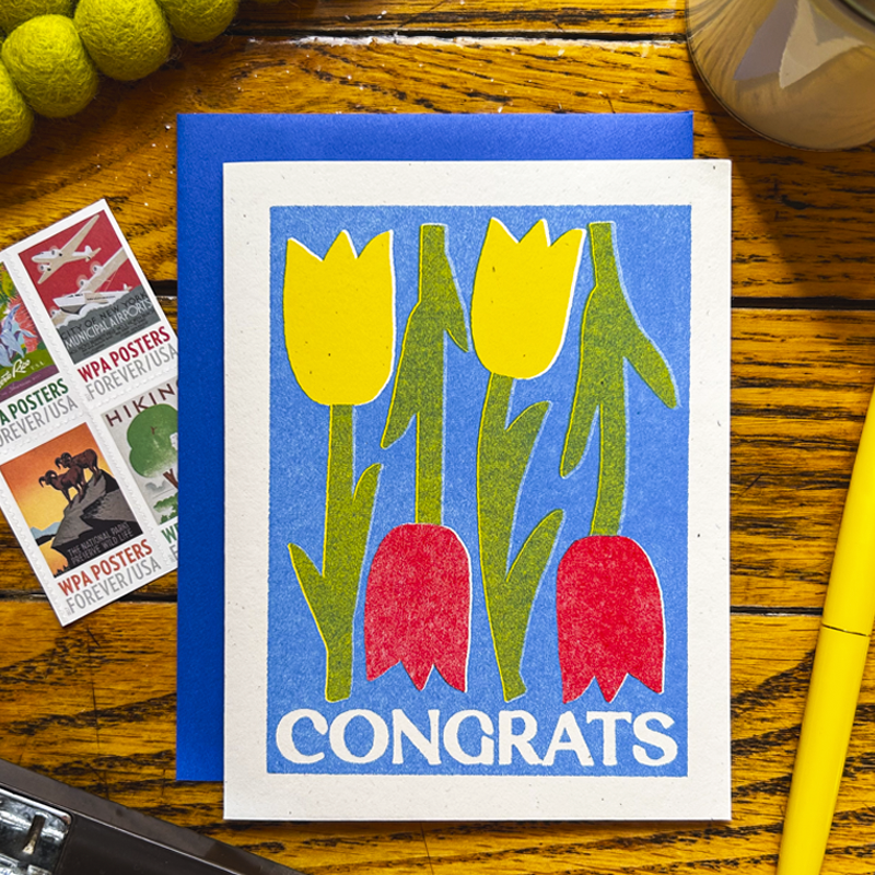 Congrats Tulips Card