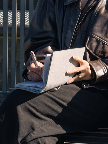 Leather Travel Notebook Cover: Bordeaux