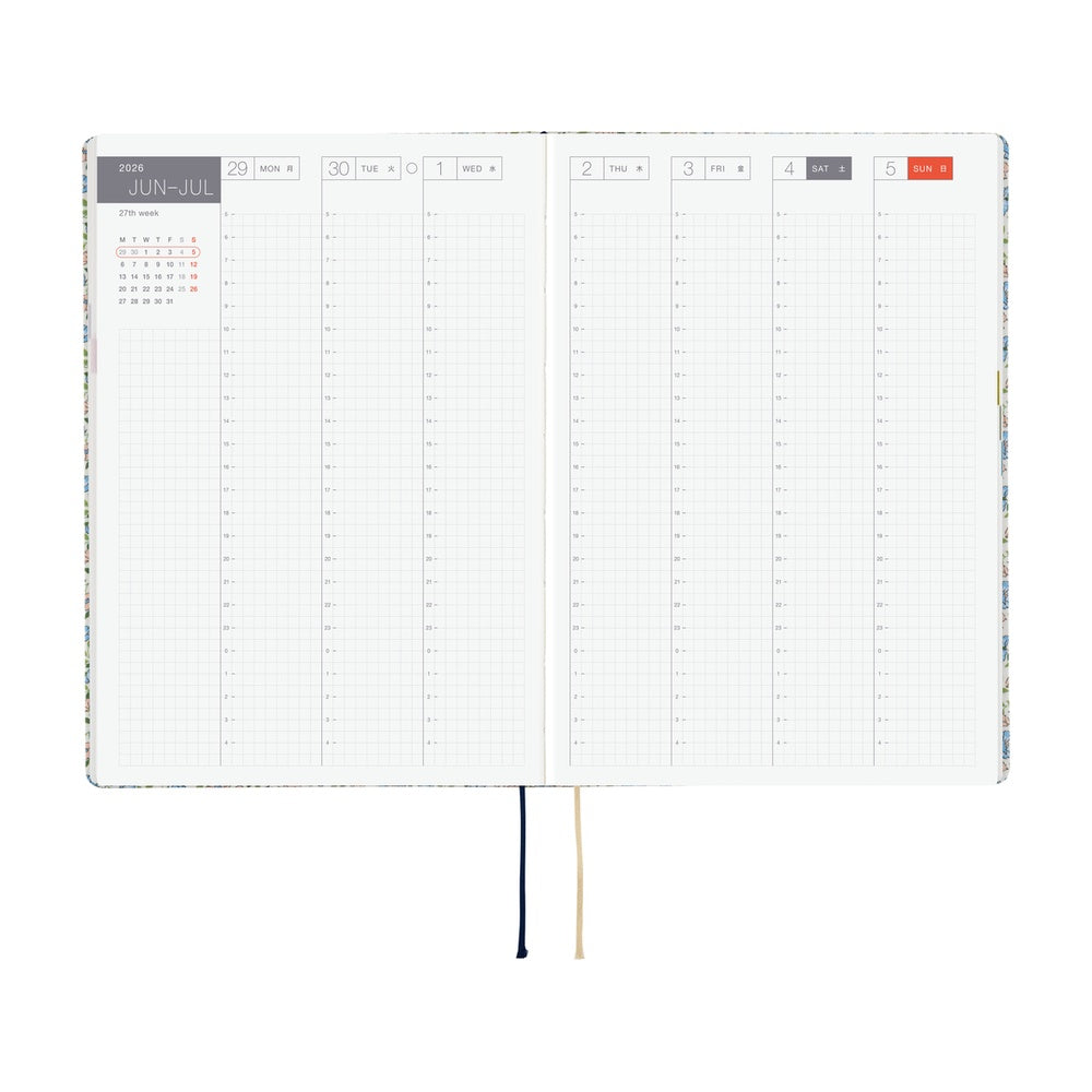 2026 Hobonichi Techo A6 Liberty Fabrics Sasha Kiora Planner