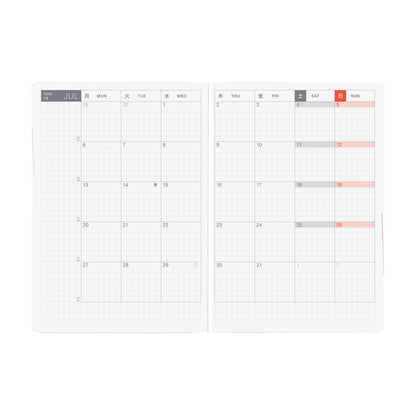 2026 Hobonichi Techo A6 Paper Series Black Gingham Planner
