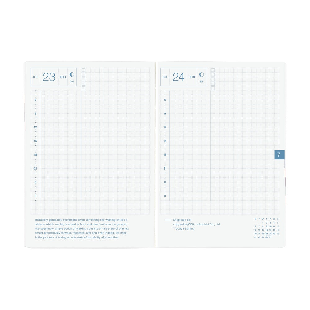 2026 Hobonichi Techo A6 Paper Series Black Gingham Planner