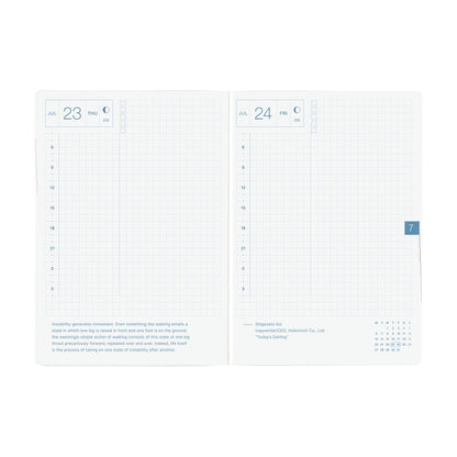 2026 Hobonichi Techo A6 Paper Series Black Gingham Planner