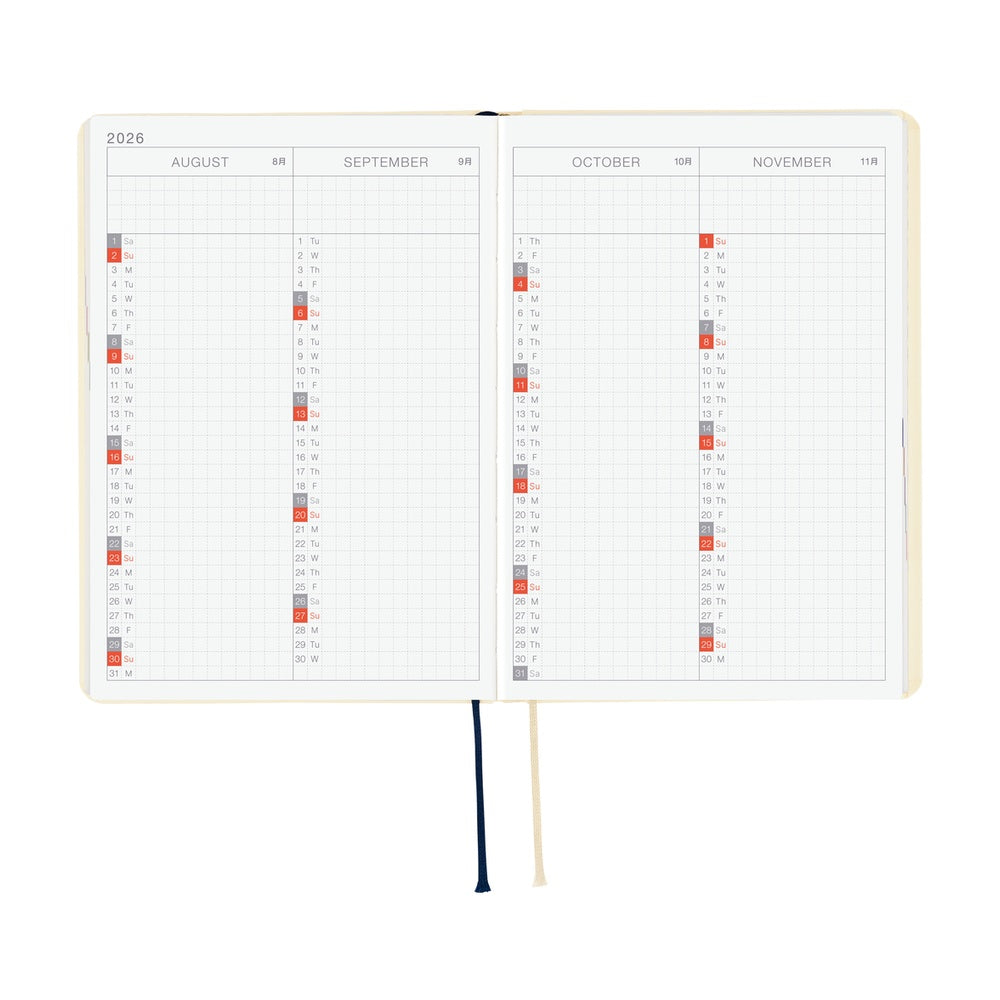 2026 Hobonichi Techo A6 Paper Series Black Gingham Planner