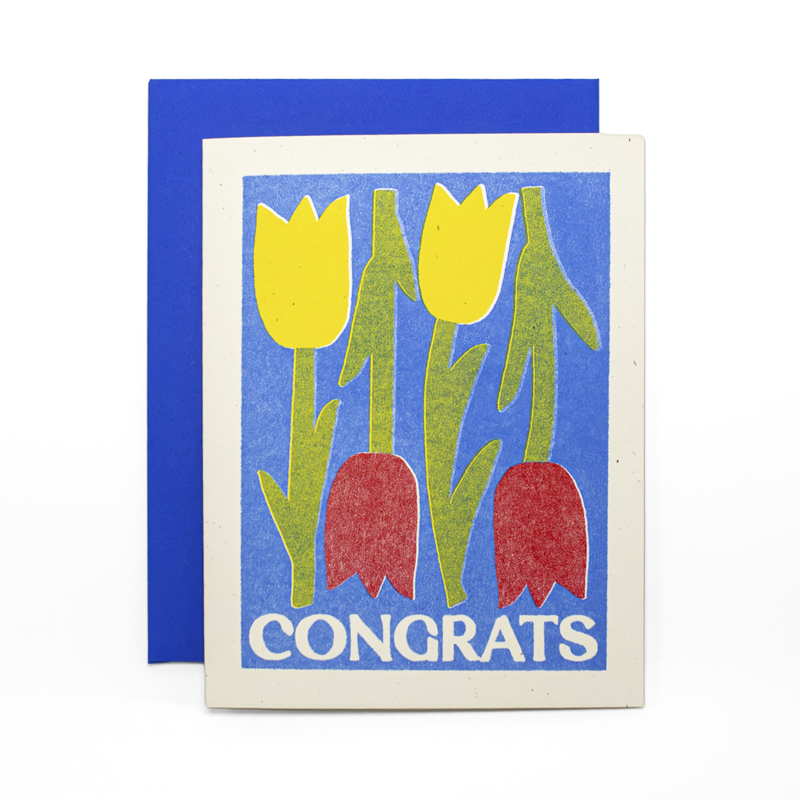 Congrats Tulips Card