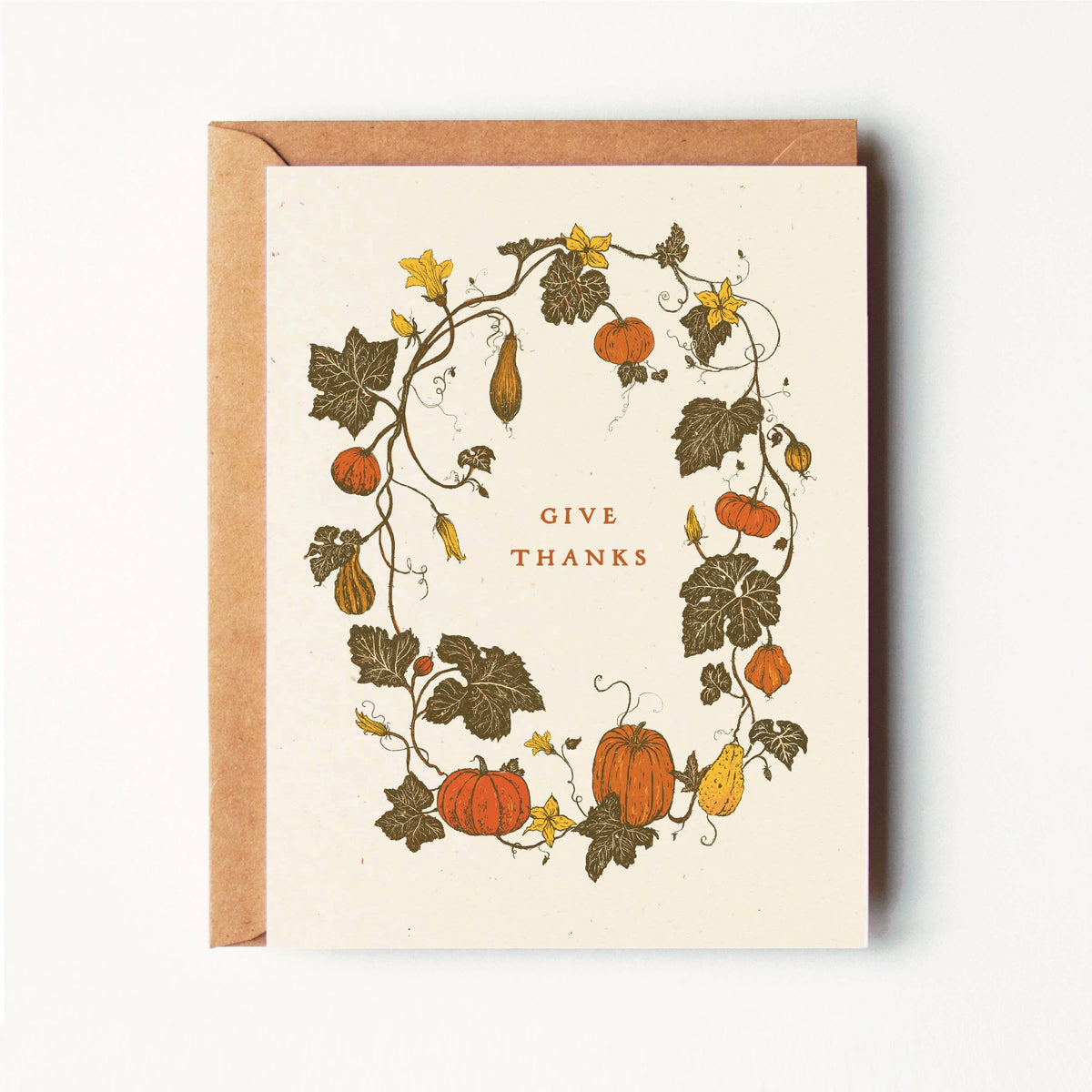 Give Thanks Pumpkin Vines Card