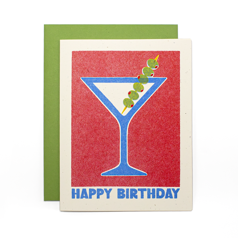 Happy Birthday Martini Card