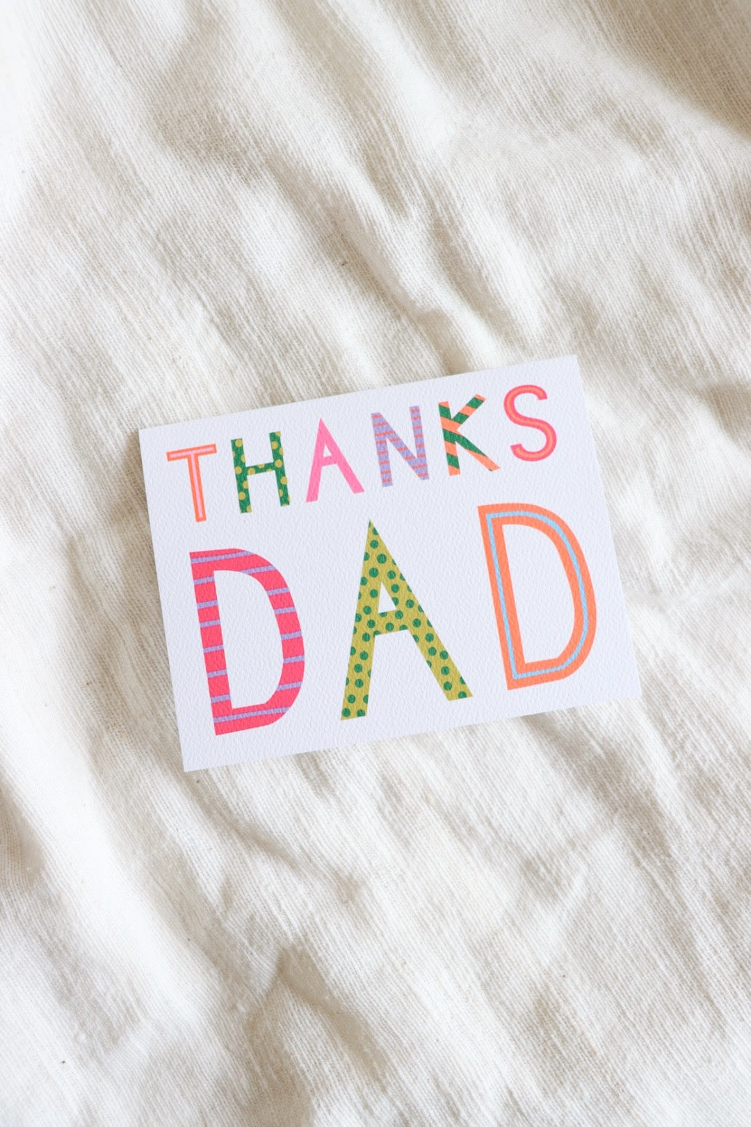 Colorful Thanks Dad Card
