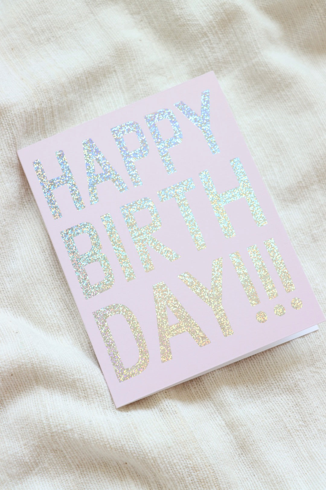 Glitter Hologram Foil Birthday Card