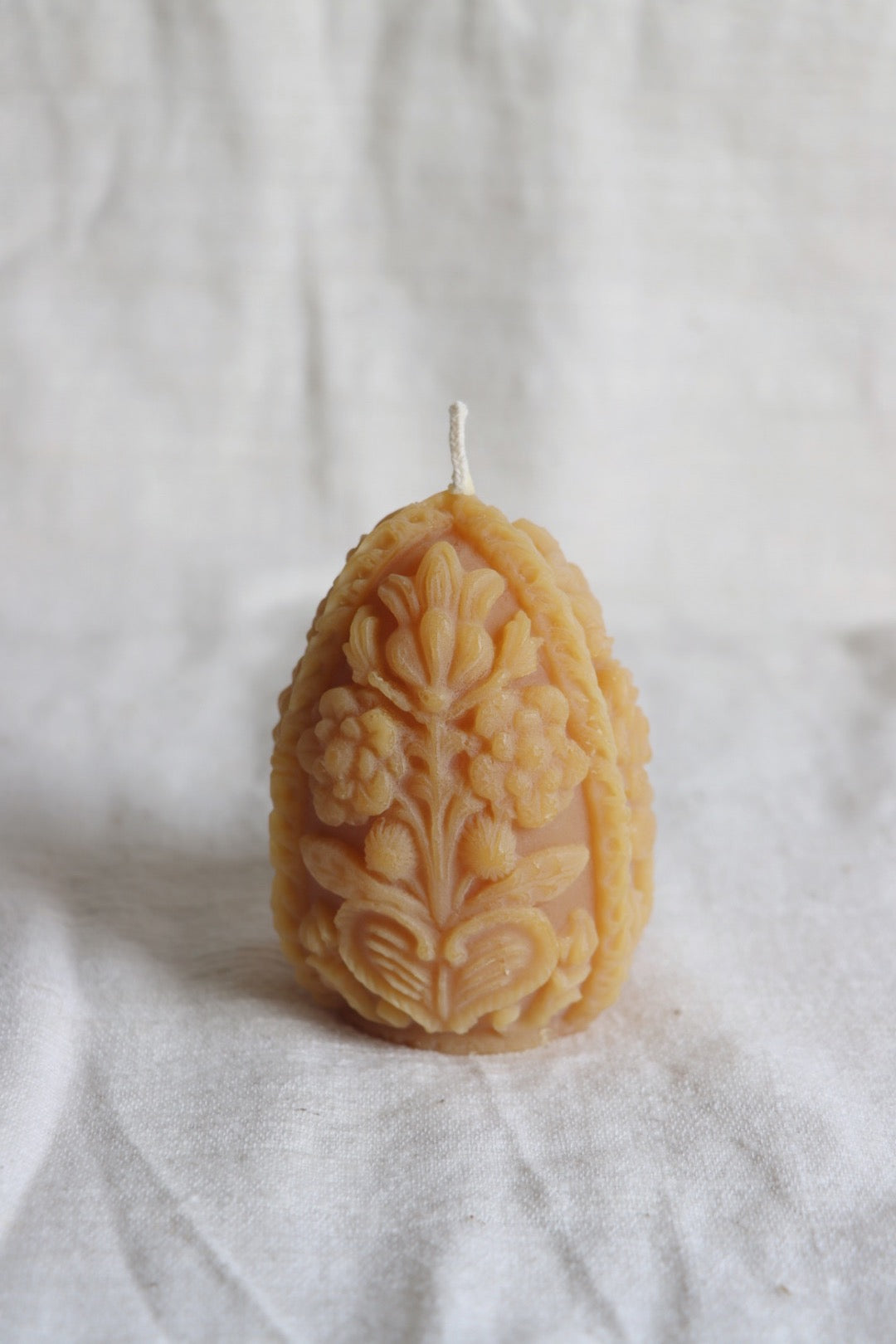 Beeswax Carved Egg Candle