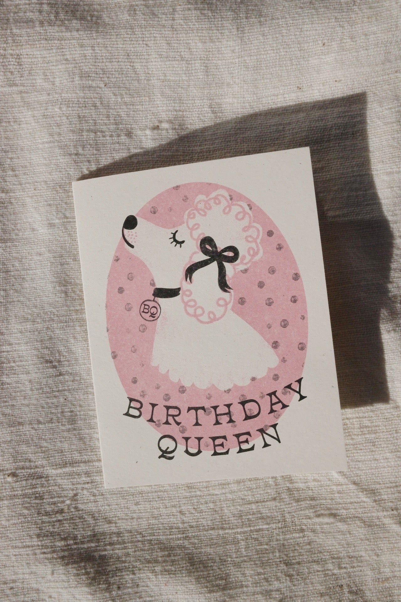 Birthday Queen Poodle Card