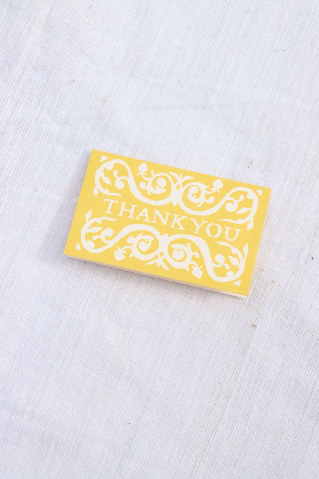 Arabesque Thank You Cards: Set of Six, Mustard Yellow