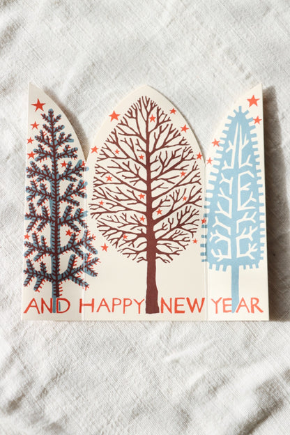 Winter Trees Triptych Card