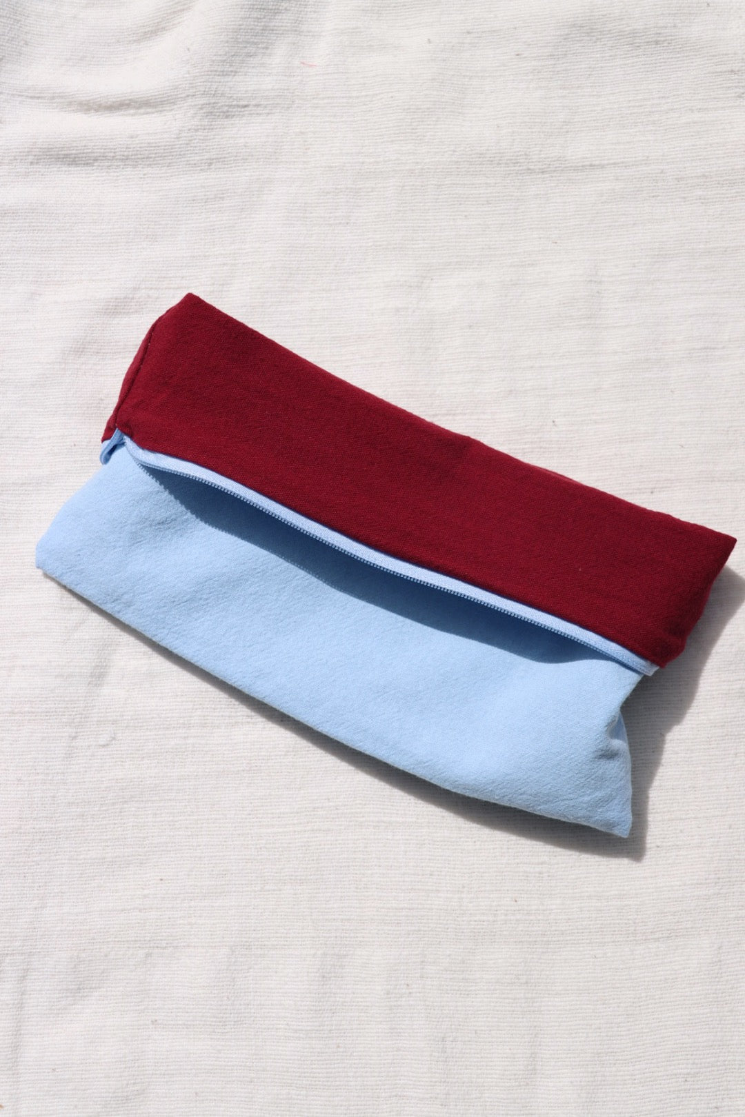 Washed Cotton Zipper Pouch: Robin&